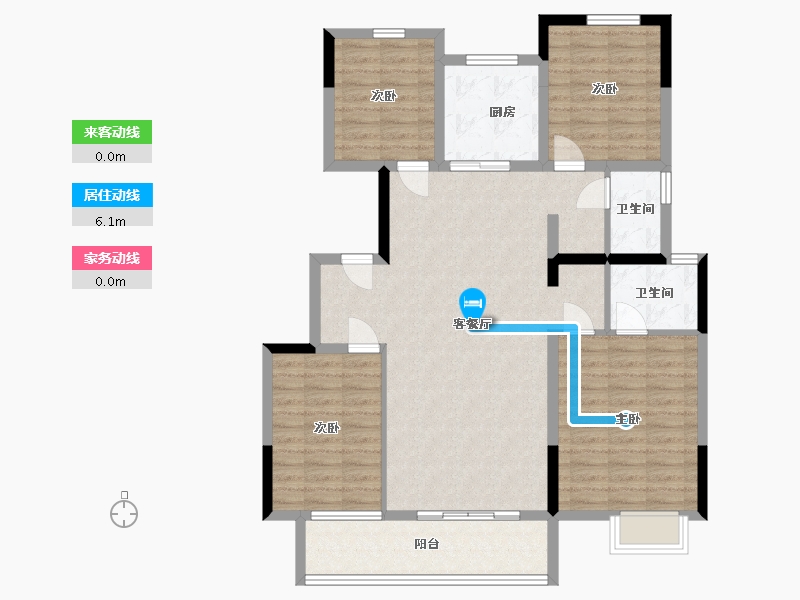 陕西省-铜川市-龙记檀府-119.00-户型库-动静线