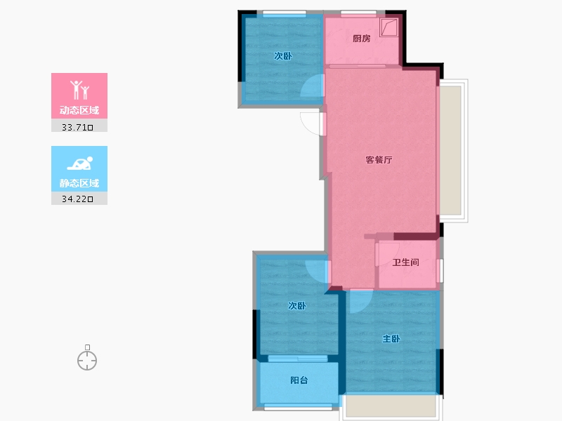 浙江省-杭州市-久境府-71.20-户型库-动静分区