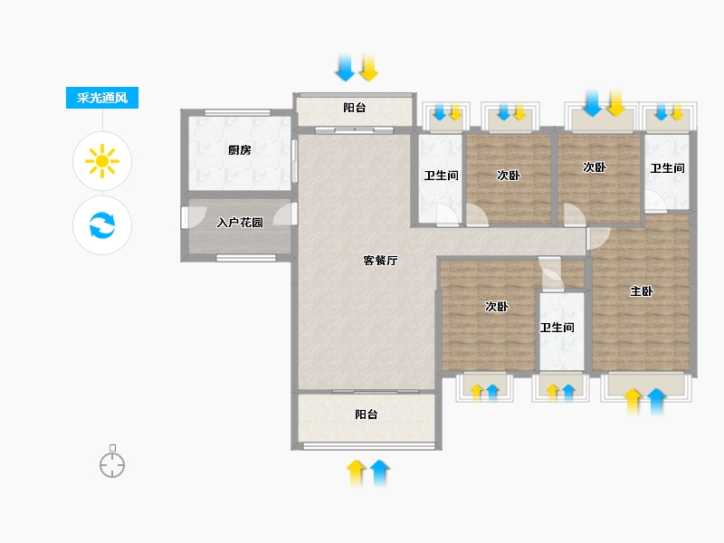 广东省-佛山市-东建明德城-140.00-户型库-采光通风