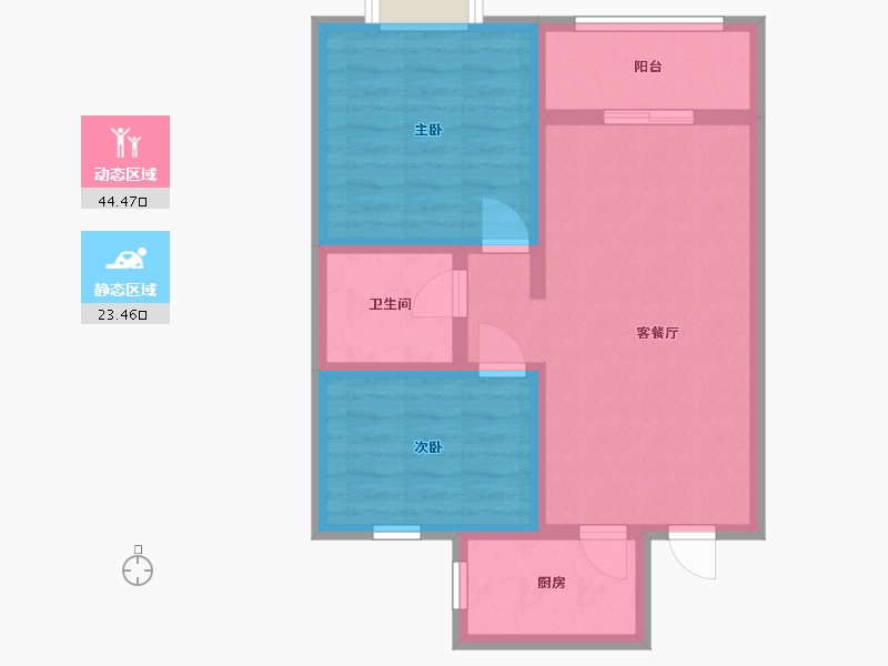 山东省-青岛市-馨海国际城-65.60-户型库-动静分区