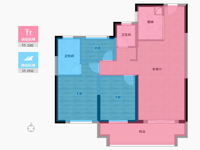 河南省-商丘市-润弘天奕-90.40-户型库-动静分区