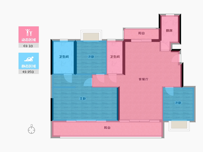 云南省-昆明市-龙熙壹号-120.00-户型库-动静分区