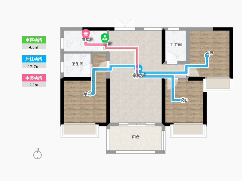 湖南省-常德市-东方明珠-89.54-户型库-动静线