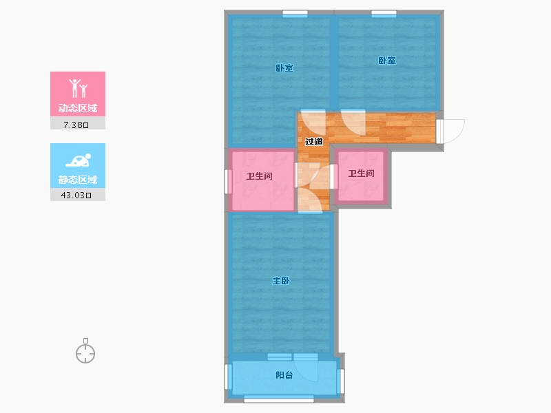 北京-北京市-永定路二街坊-44.80-户型库-动静分区