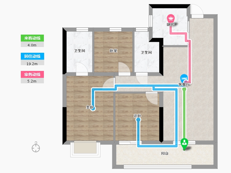 浙江省-杭州市-招商博奥花宸里-81.04-户型库-动静线