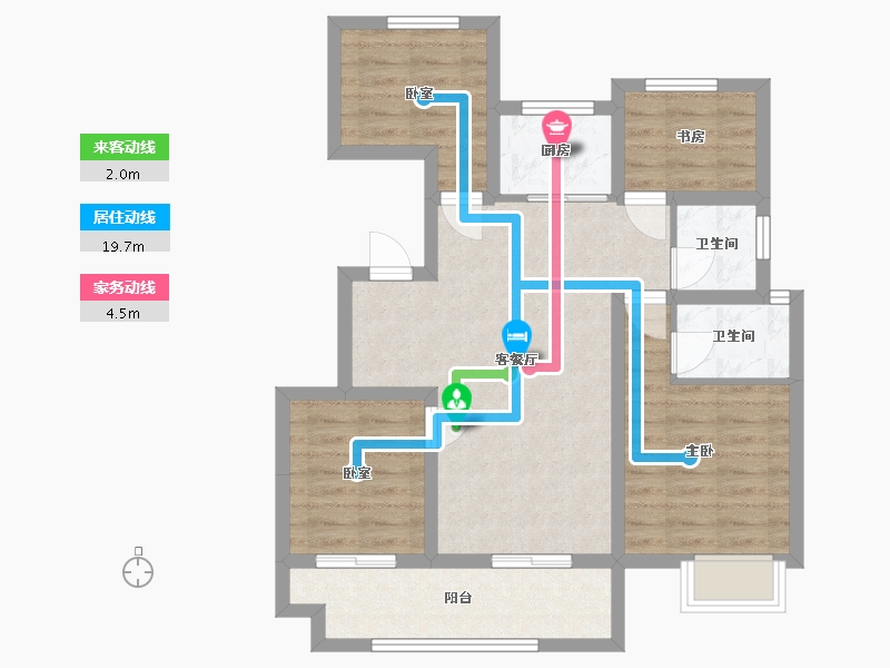 安徽省-宣城市-宁川府-72.00-户型库-动静线