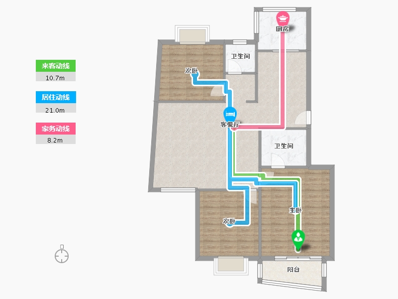 山东省-青岛市-长沙小区-103.42-户型库-动静线