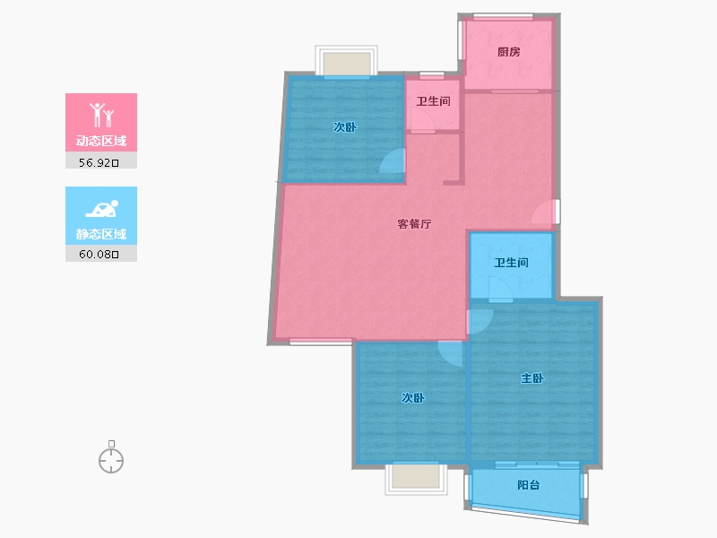 山东省-青岛市-长沙小区-103.42-户型库-动静分区