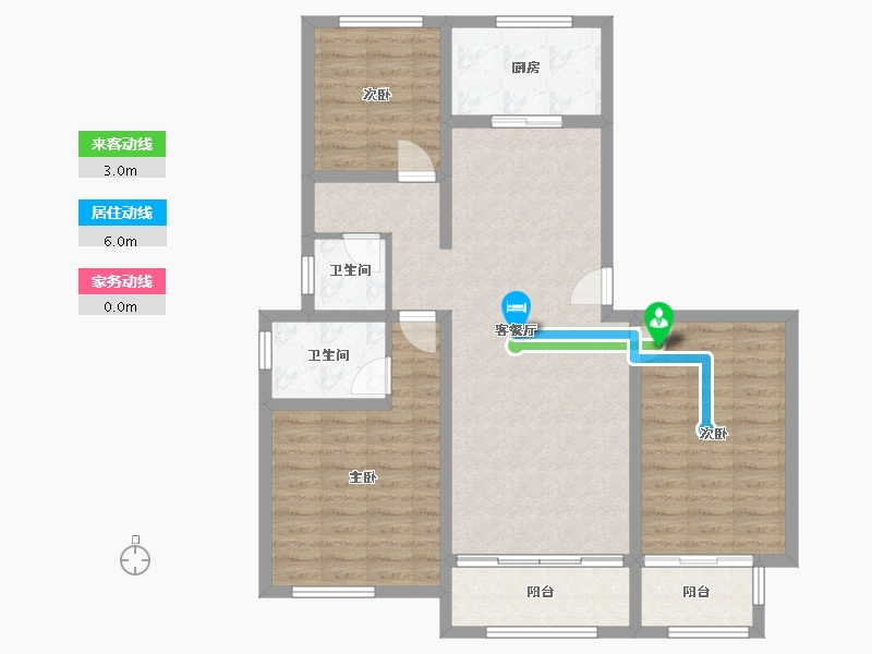 河北省-唐山市-睿德佳苑-108.00-户型库-动静线