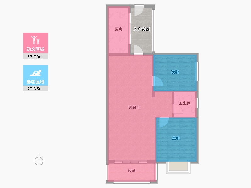 湖北省-黄冈市-东城明珠-76.05-户型库-动静分区