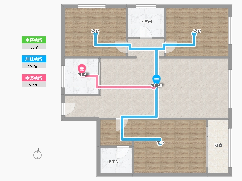 河北省-石家庄市-塔冢裕园-108.80-户型库-动静线