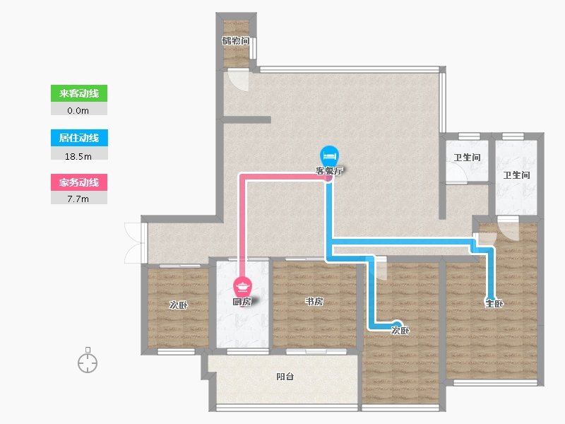 湖南省-怀化市-大盛悦府-113.94-户型库-动静线