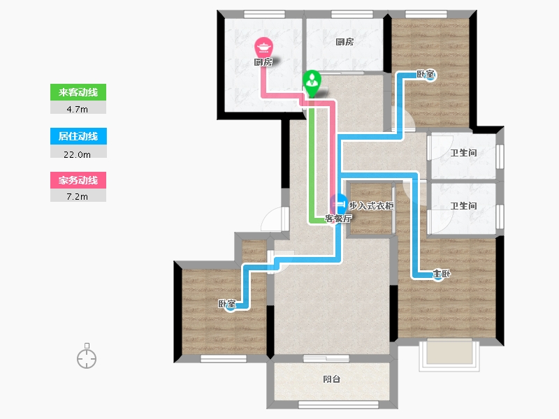 山东省-菏泽市-郓州一号-110.00-户型库-动静线