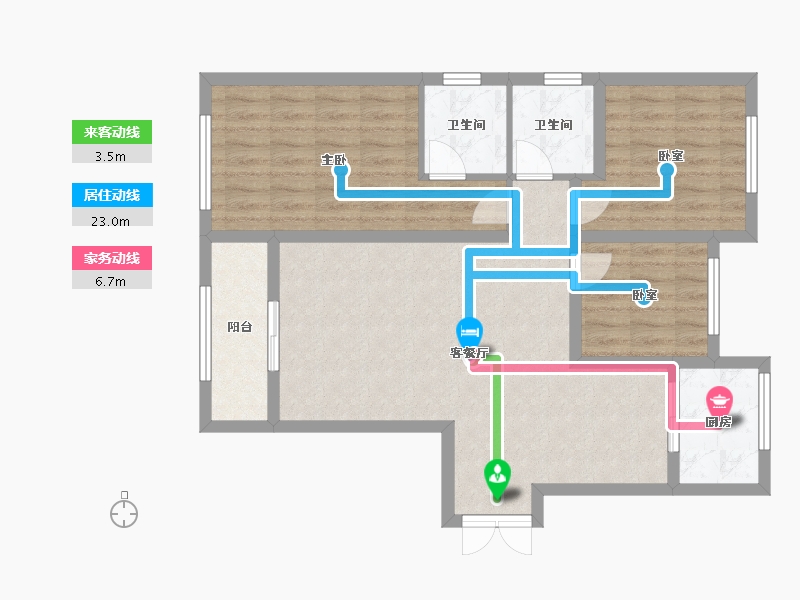 河南省-安阳市-御湖宸院-95.20-户型库-动静线