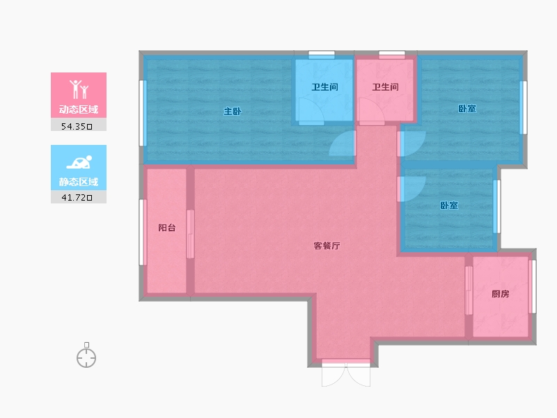 河南省-安阳市-御湖宸院-95.20-户型库-动静分区