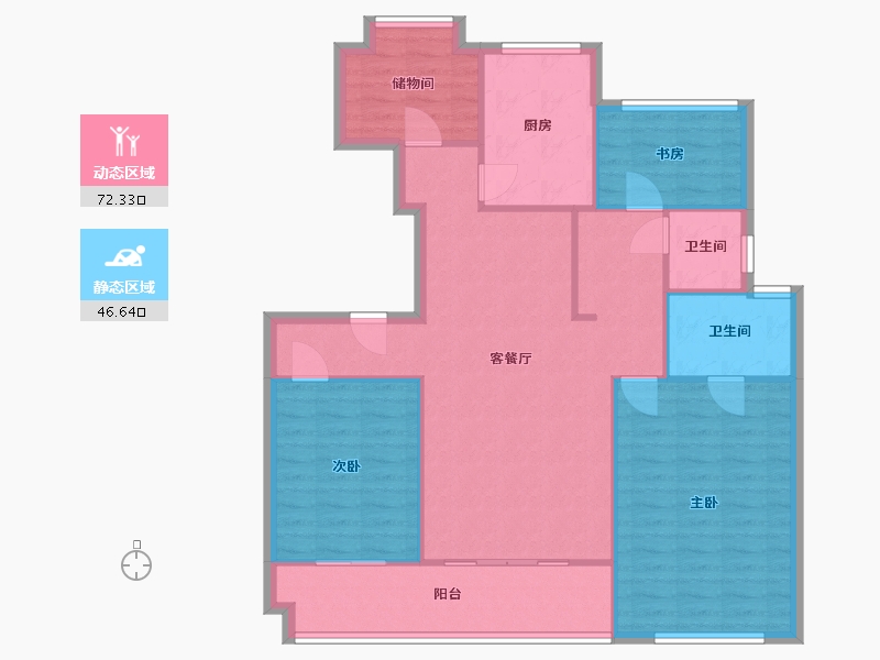 江苏省-苏州市-湖悦天境-126.00-户型库-动静分区