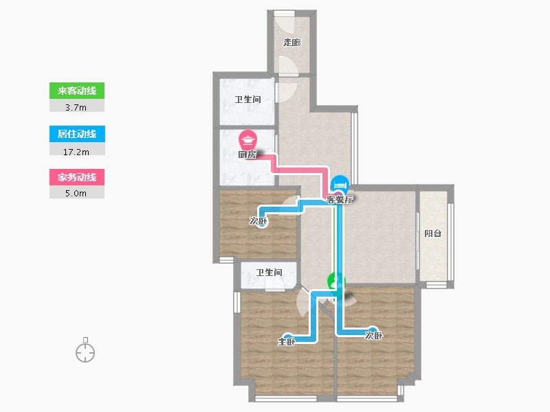 福建省-福州市-龙江云山墅-62.40-户型库-动静线