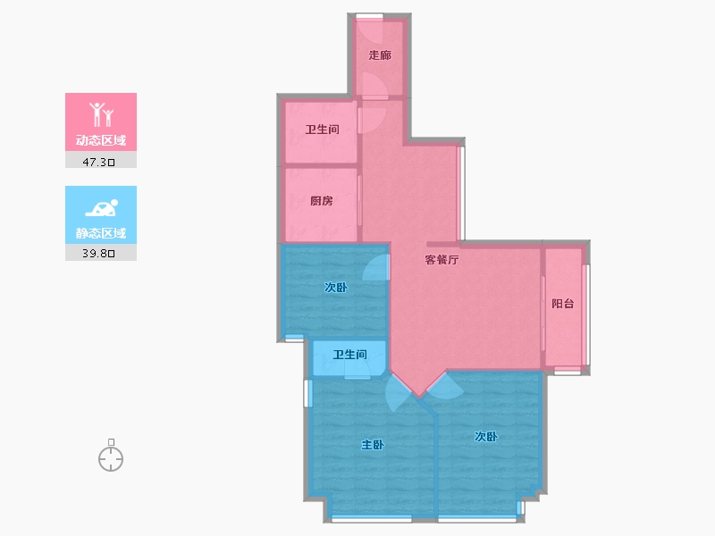 福建省-福州市-龙江云山墅-62.40-户型库-动静分区