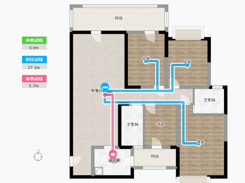 广西壮族自治区-南宁市-轨道御珑壹号城-135.00-户型库-动静线