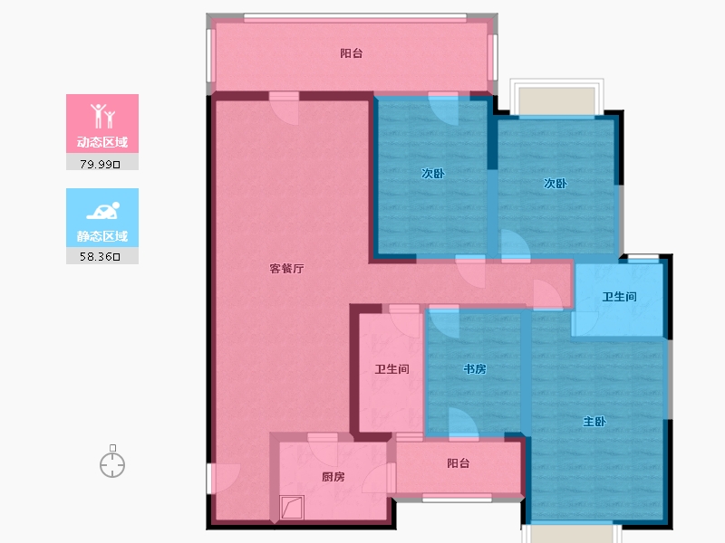 广西壮族自治区-南宁市-轨道御珑壹号城-135.00-户型库-动静分区