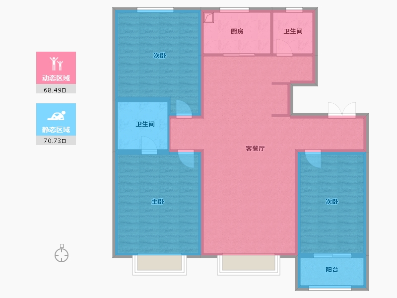 山东省-德州市-阳光一品小区建设中-126.00-户型库-动静分区