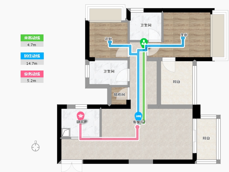 广东省-深圳市-勤诚达正大城-66.12-户型库-动静线