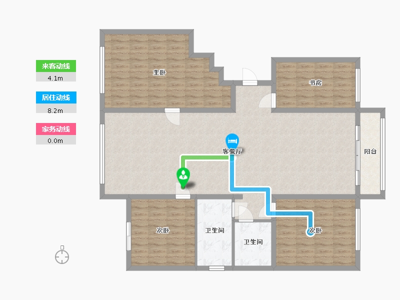 内蒙古自治区-鄂尔多斯市-石油小区-142.62-户型库-动静线