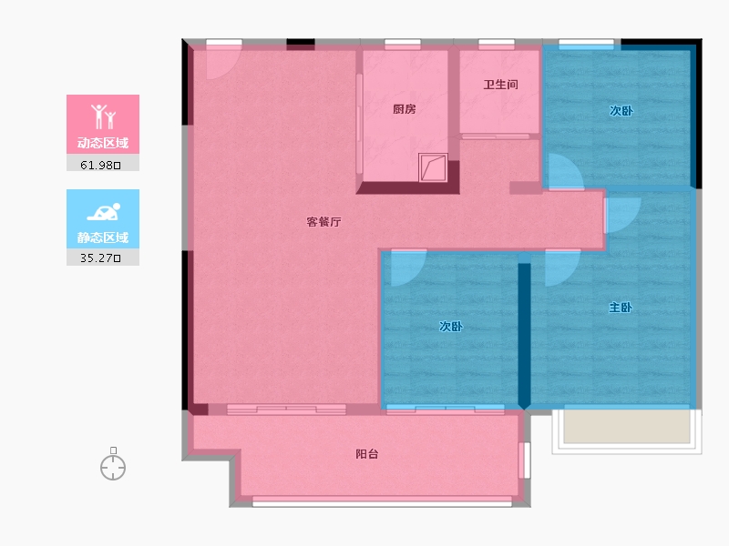 江苏省-连云港市-桃李江山-88.00-户型库-动静分区