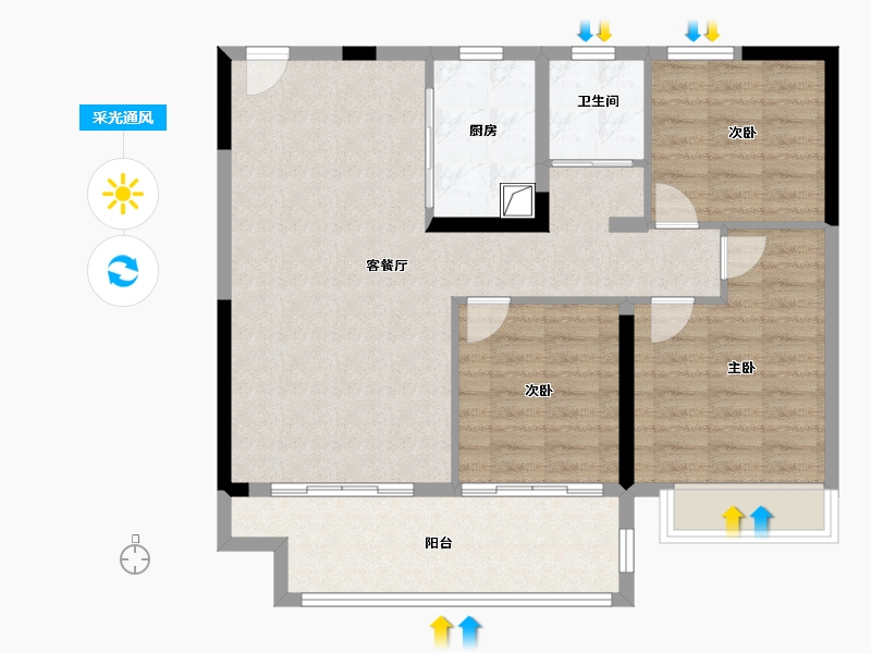 江苏省-连云港市-桃李江山-88.00-户型库-采光通风