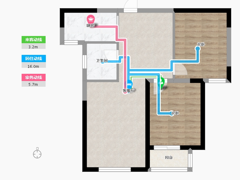 河北省-保定市-富强小区-72.00-户型库-动静线