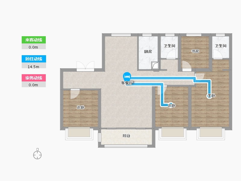 河北省-沧州市-宸德花园-110.92-户型库-动静线