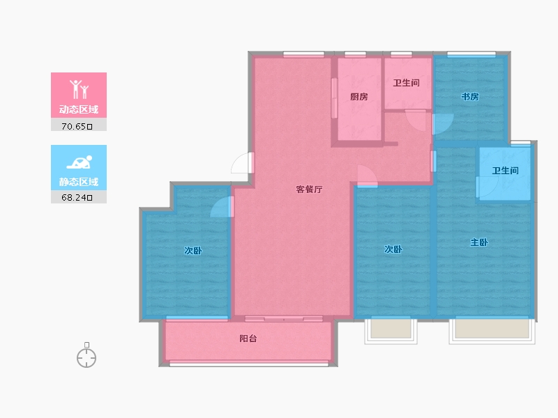 山东省-泰安市-信合泰府-125.00-户型库-动静分区