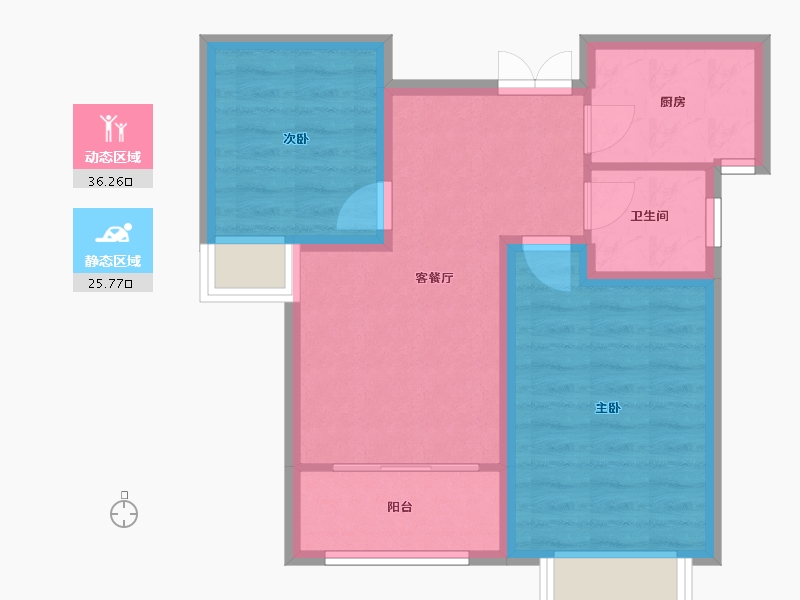 甘肃省-兰州市-轨道城市曙光-67.02-户型库-动静分区