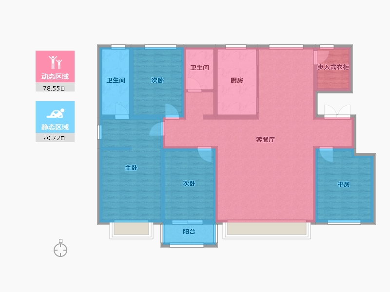 内蒙古自治区-锡林郭勒盟-南丁小区-175.00-户型库-动静分区