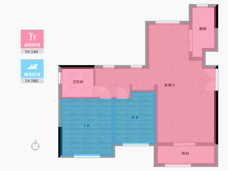 河南省-郑州市-香蜜花都-72.00-户型库-动静分区