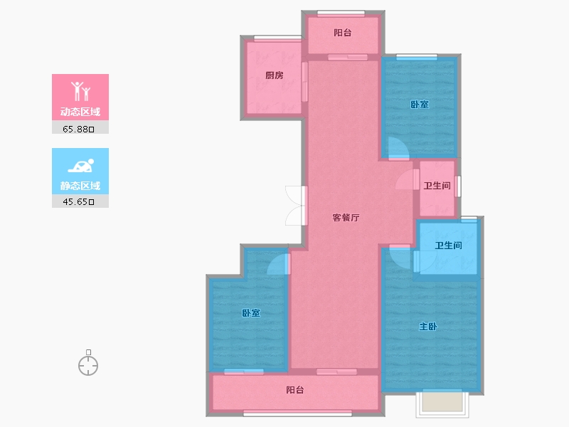 山西省-晋中市-城悦家园-122.57-户型库-动静分区