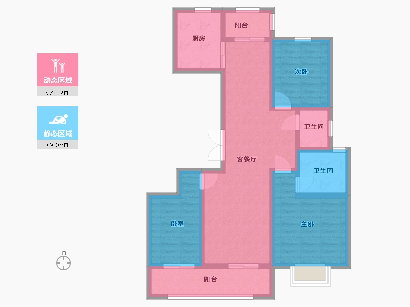 山西省-晋中市-城悦家园-107.42-户型库-动静分区