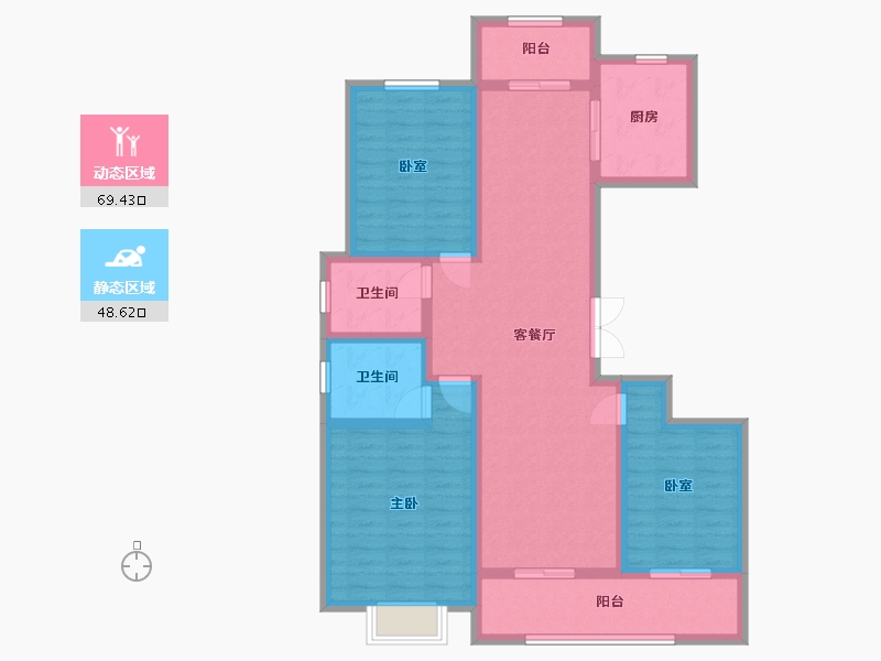 山西省-晋中市-城悦家园-119.60-户型库-动静分区