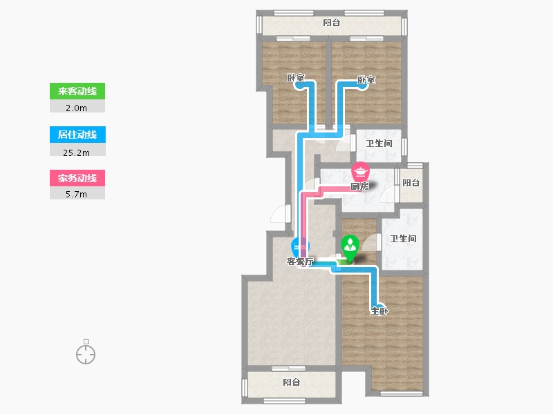 北京-北京市-新里西斯莱公馆-101.45-户型库-动静线