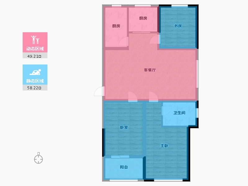 山东省-威海市-新苑一号-96.32-户型库-动静分区