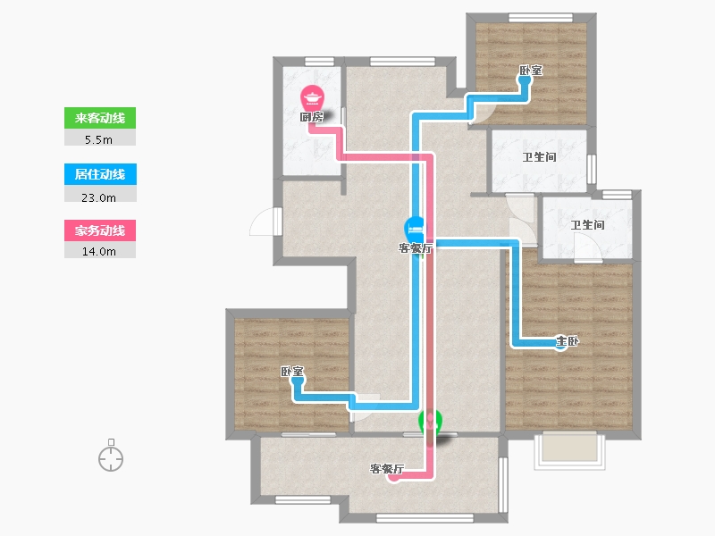 江苏省-南通市-崇州府-99.20-户型库-动静线