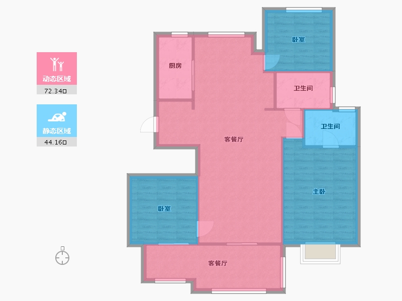 江苏省-南通市-崇州府-99.20-户型库-动静分区