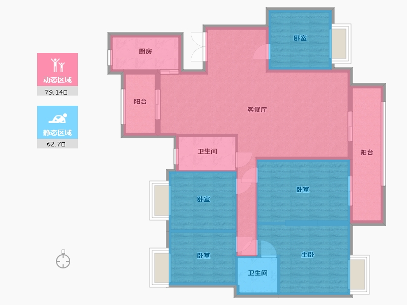 江西省-赣州市-书香华府-124.50-户型库-动静分区