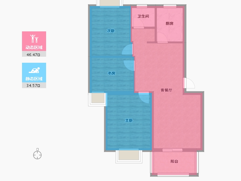 浙江省-衢州市-瑞城花园明盛-79.20-户型库-动静分区