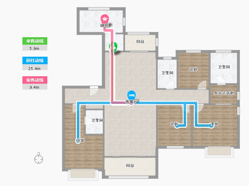 湖南省-长沙市-中海熙湾-190.00-户型库-动静线