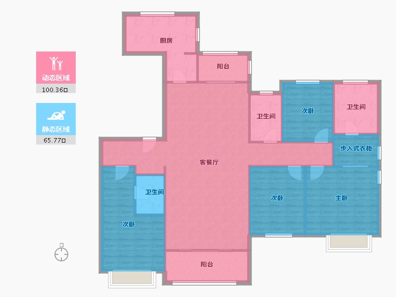 湖南省-长沙市-中海熙湾-190.00-户型库-动静分区