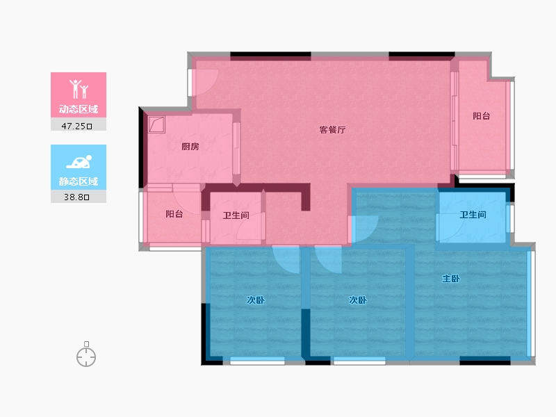 四川省-遂宁市-金域香江-76.00-户型库-动静分区