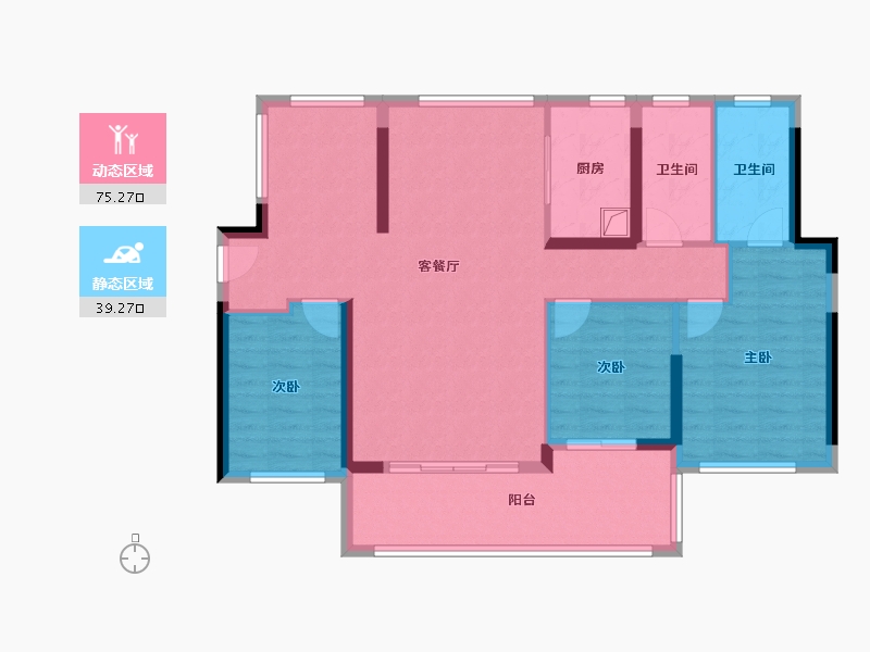 广东省-惠州市-德威江誉城三期-100.00-户型库-动静分区