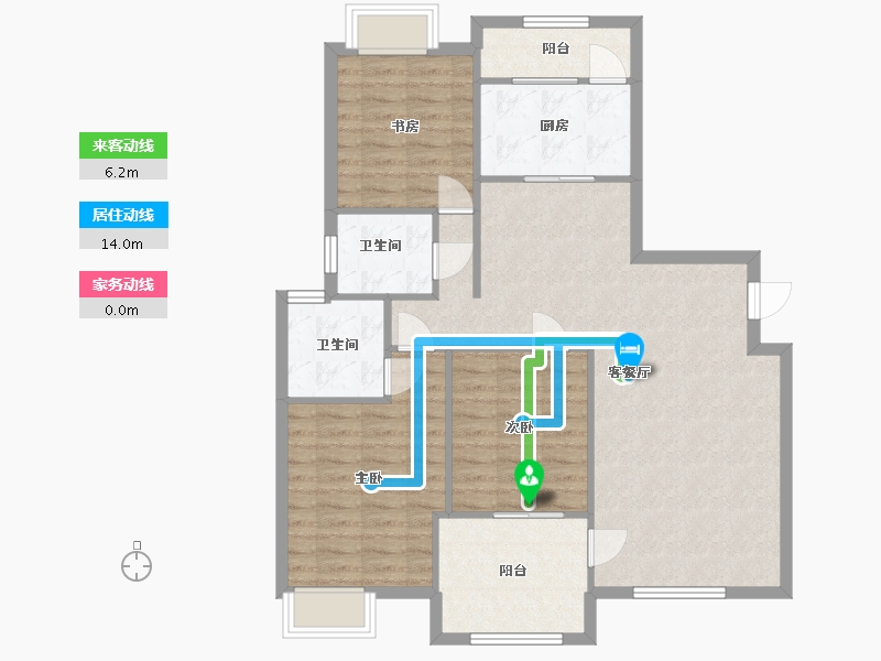 贵州省-贵阳市-龙泉苑西区-105.24-户型库-动静线