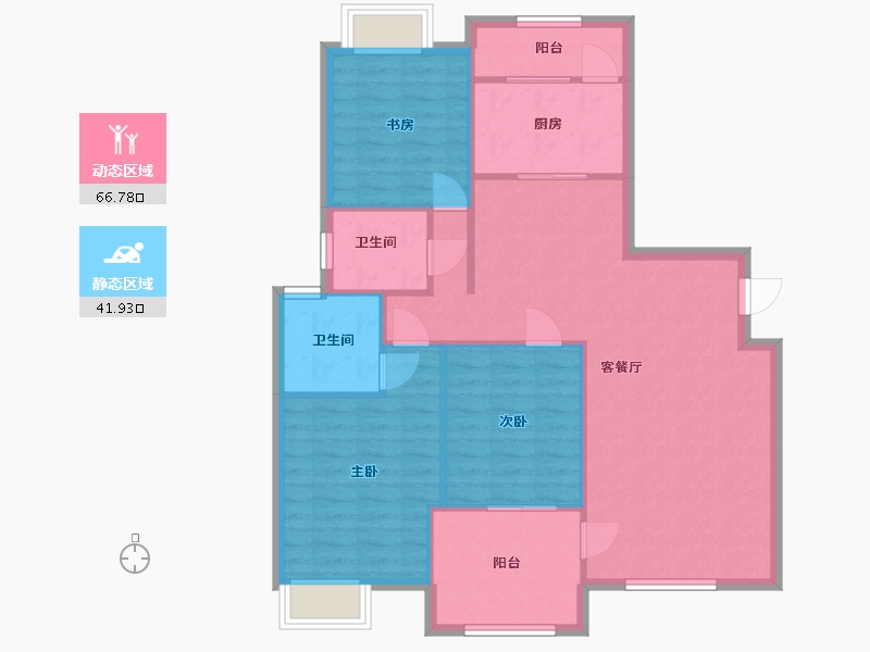 贵州省-贵阳市-龙泉苑西区-105.24-户型库-动静分区